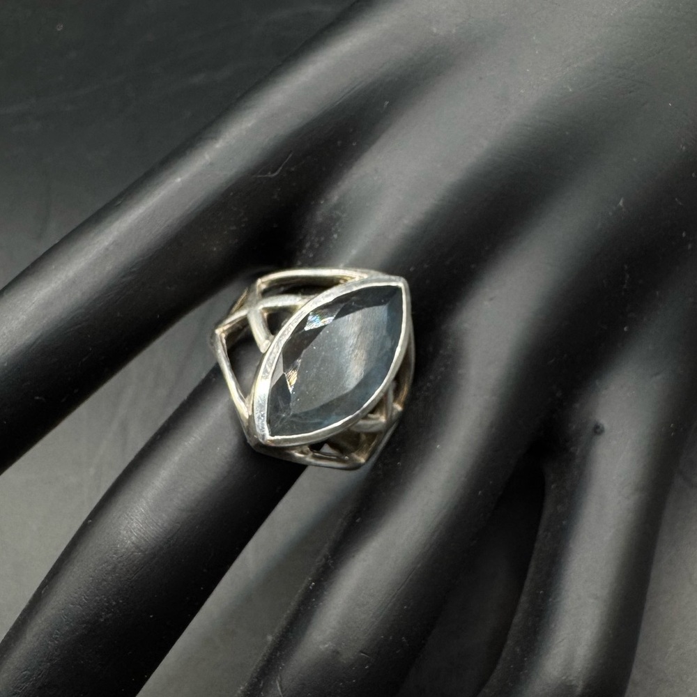 Vintage Sterling 925 Smoky Quartz Ring S 7